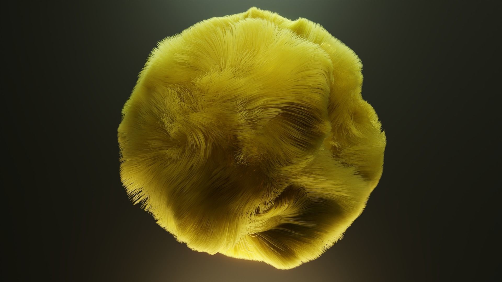 Fuzzy Violet Sphere - Realistic Particle Hair Simulation 3D model_3