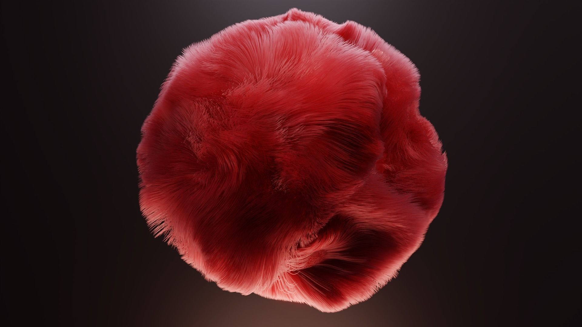 Fuzzy Violet Sphere - Realistic Particle Hair Simulation 3D model_2