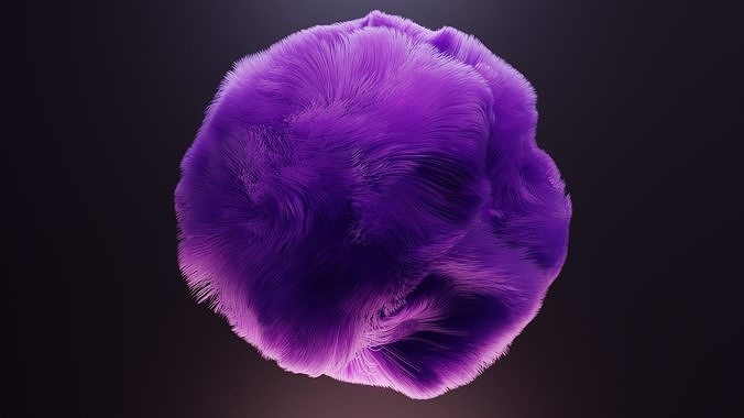 Fuzzy Violet Sphere - Abstract Particle Simulation 3D model