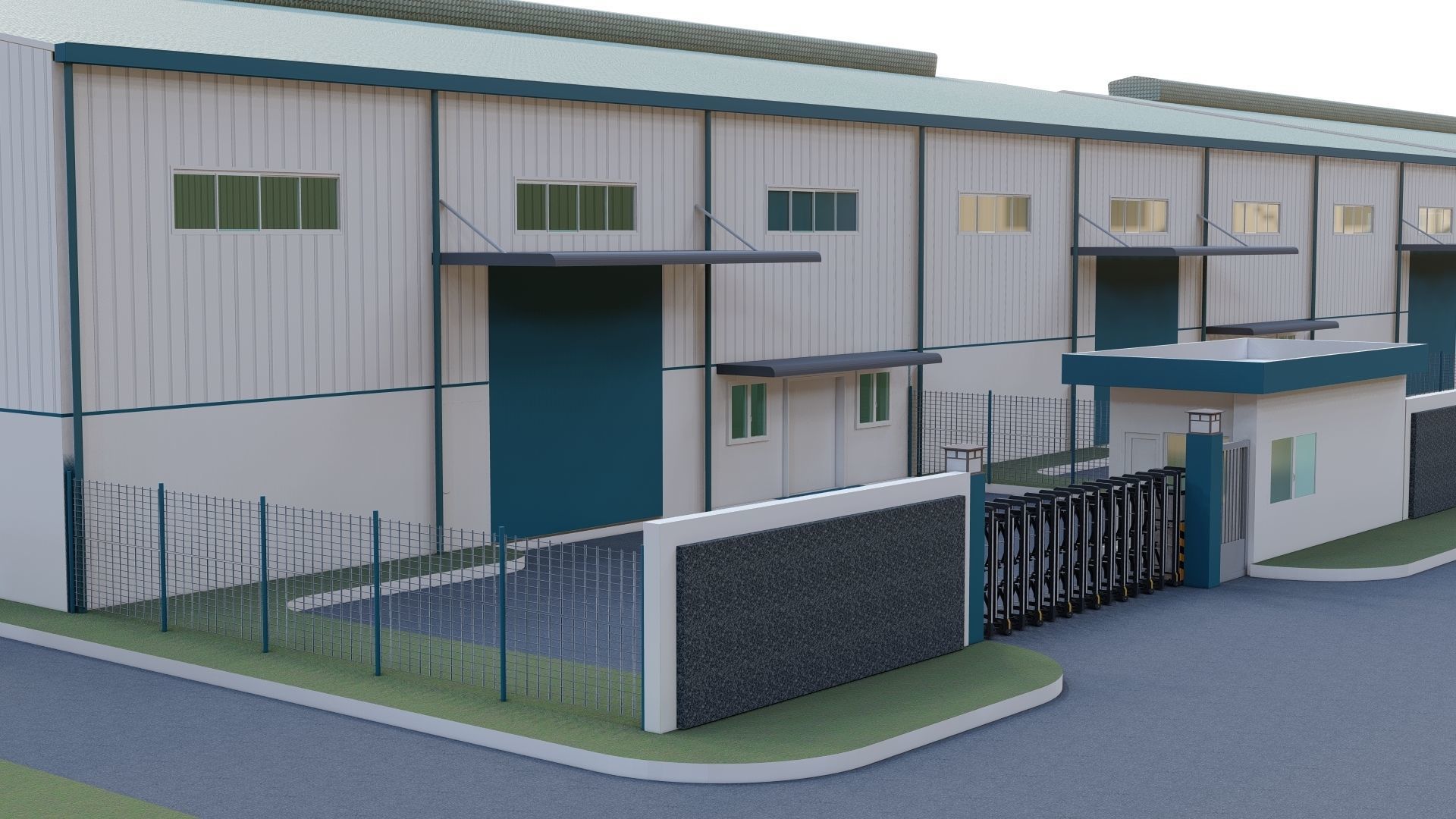 Warehouse-Warehouse Building 3D model_1