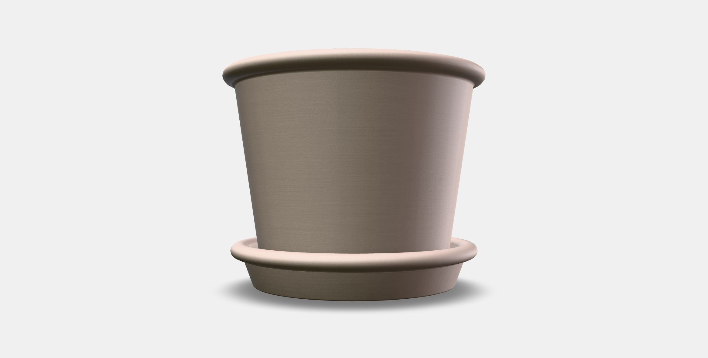 MUSKOTBLOMMA Plant pot with saucer 1 Low-poly 3D model_12