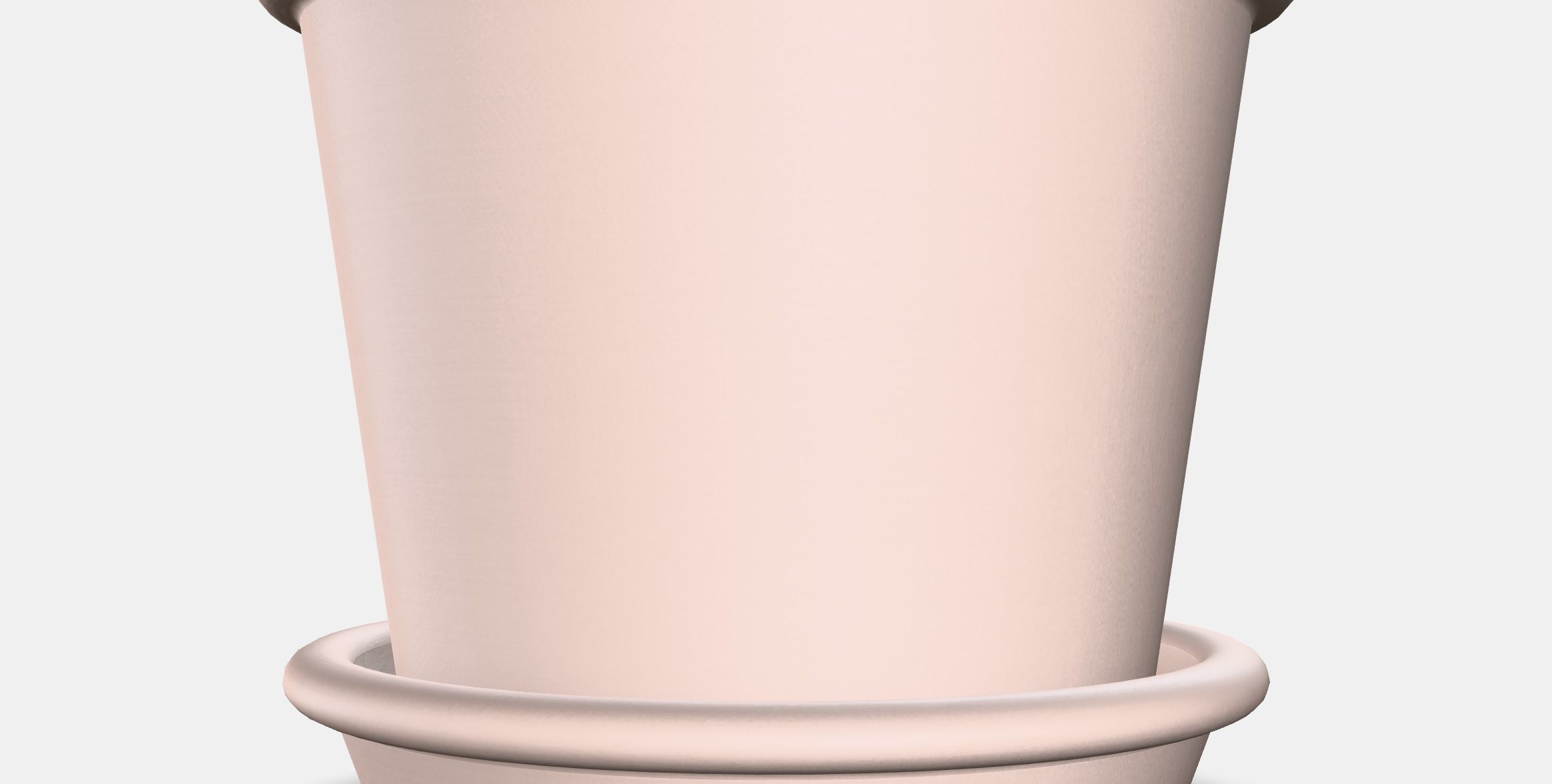 MUSKOTBLOMMA Plant pot with saucer 1 Low-poly 3D model_5