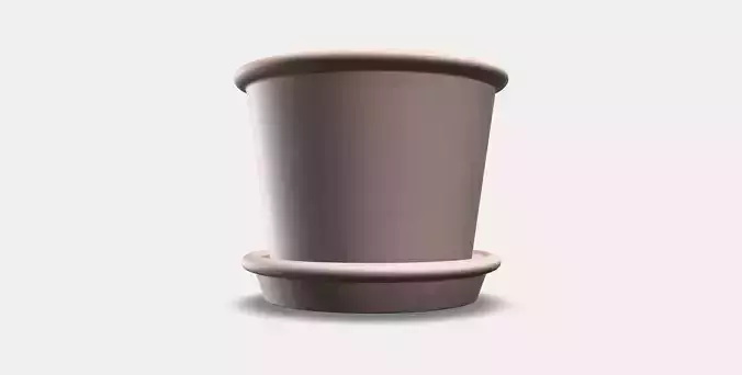 MUSKOTBLOMMA Plant pot with saucer 1