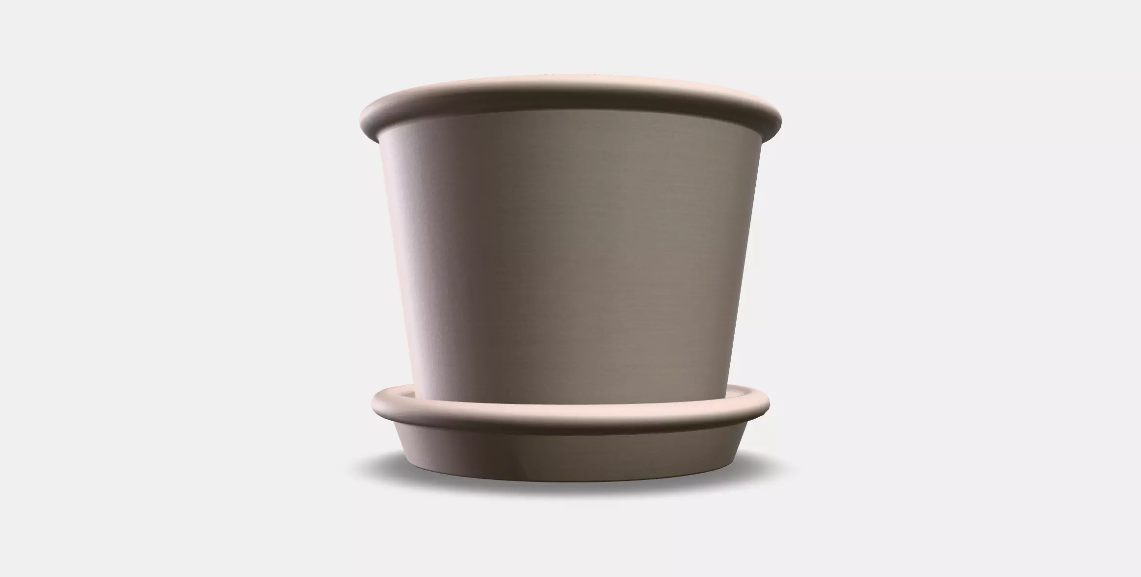 MUSKOTBLOMMA Plant pot with saucer 1 Low-poly 3D model_0