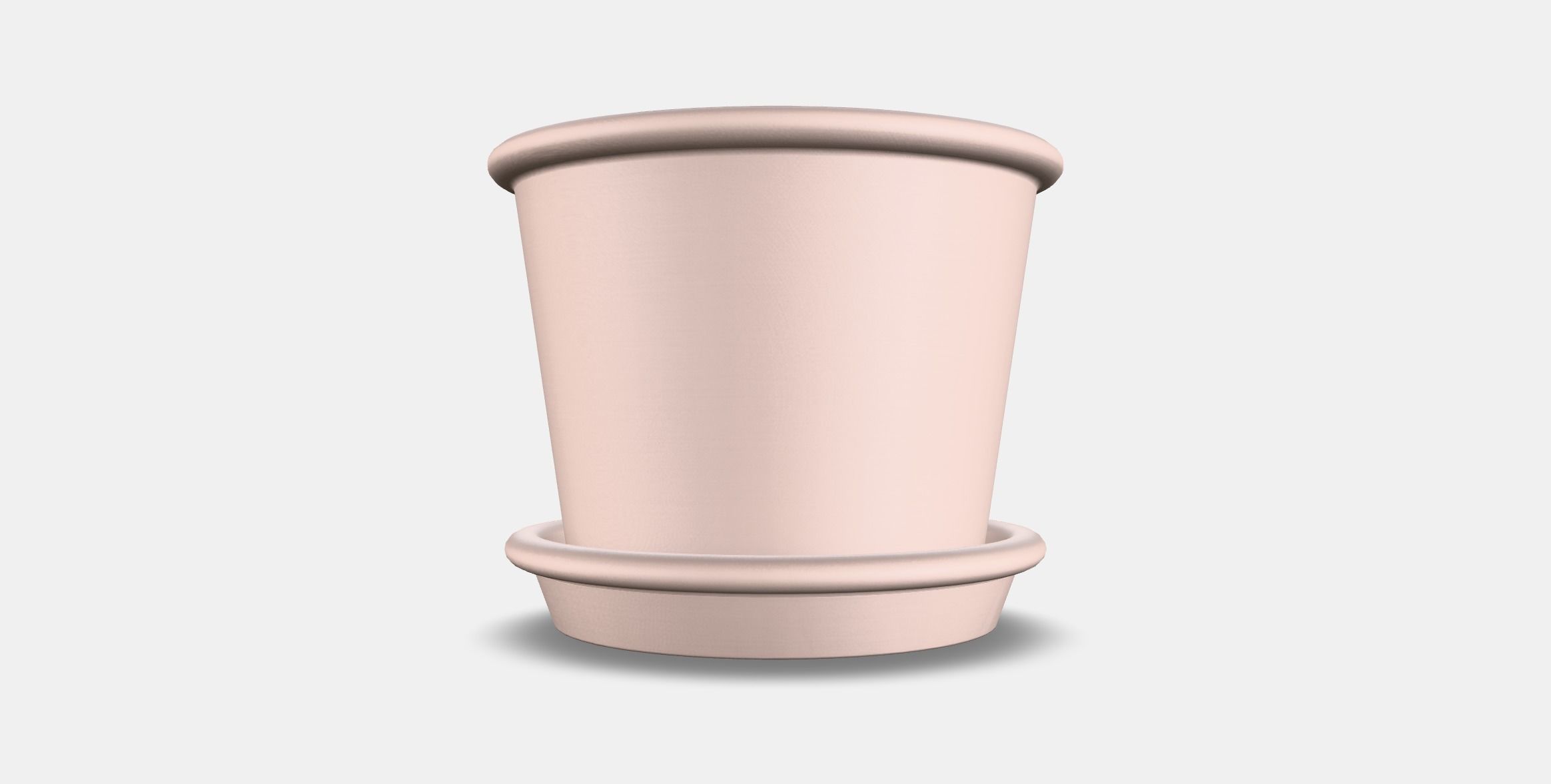 MUSKOTBLOMMA Plant pot with saucer 1 Low-poly 3D model_13