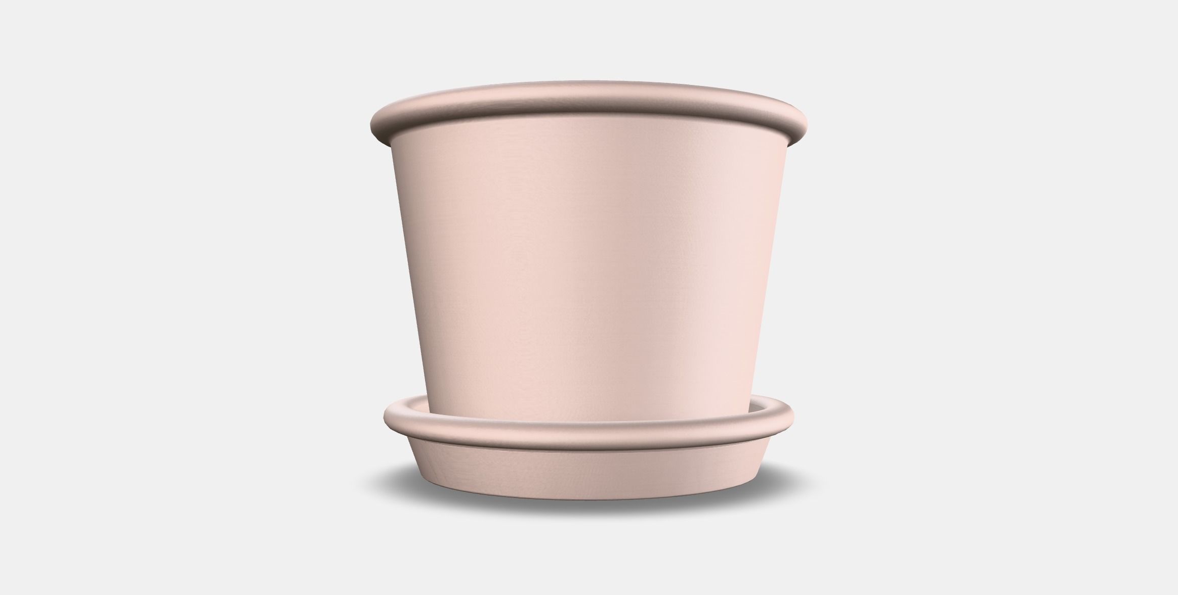MUSKOTBLOMMA Plant pot with saucer 1 Low-poly 3D model_16