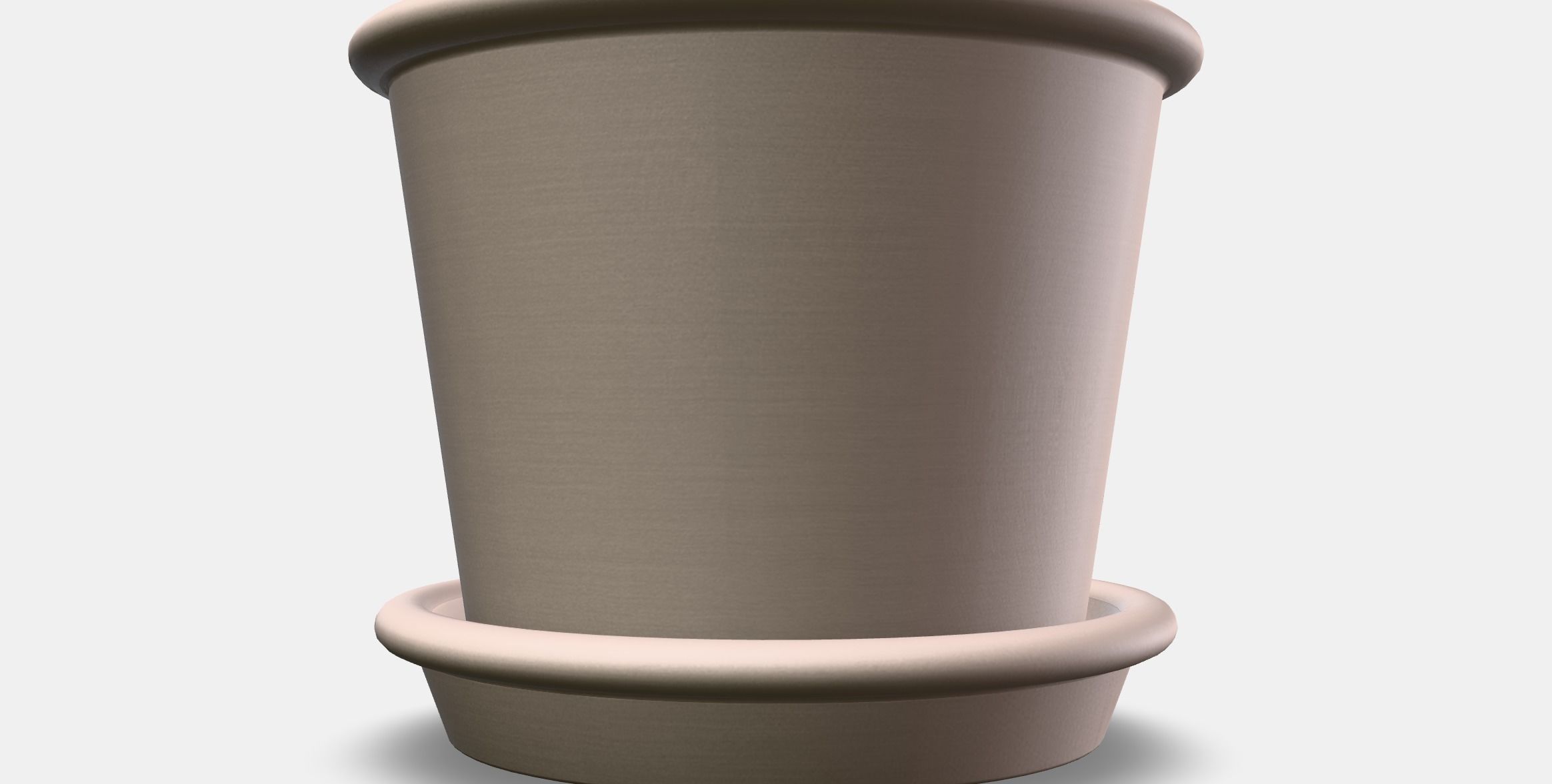 MUSKOTBLOMMA Plant pot with saucer 1 Low-poly 3D model_14
