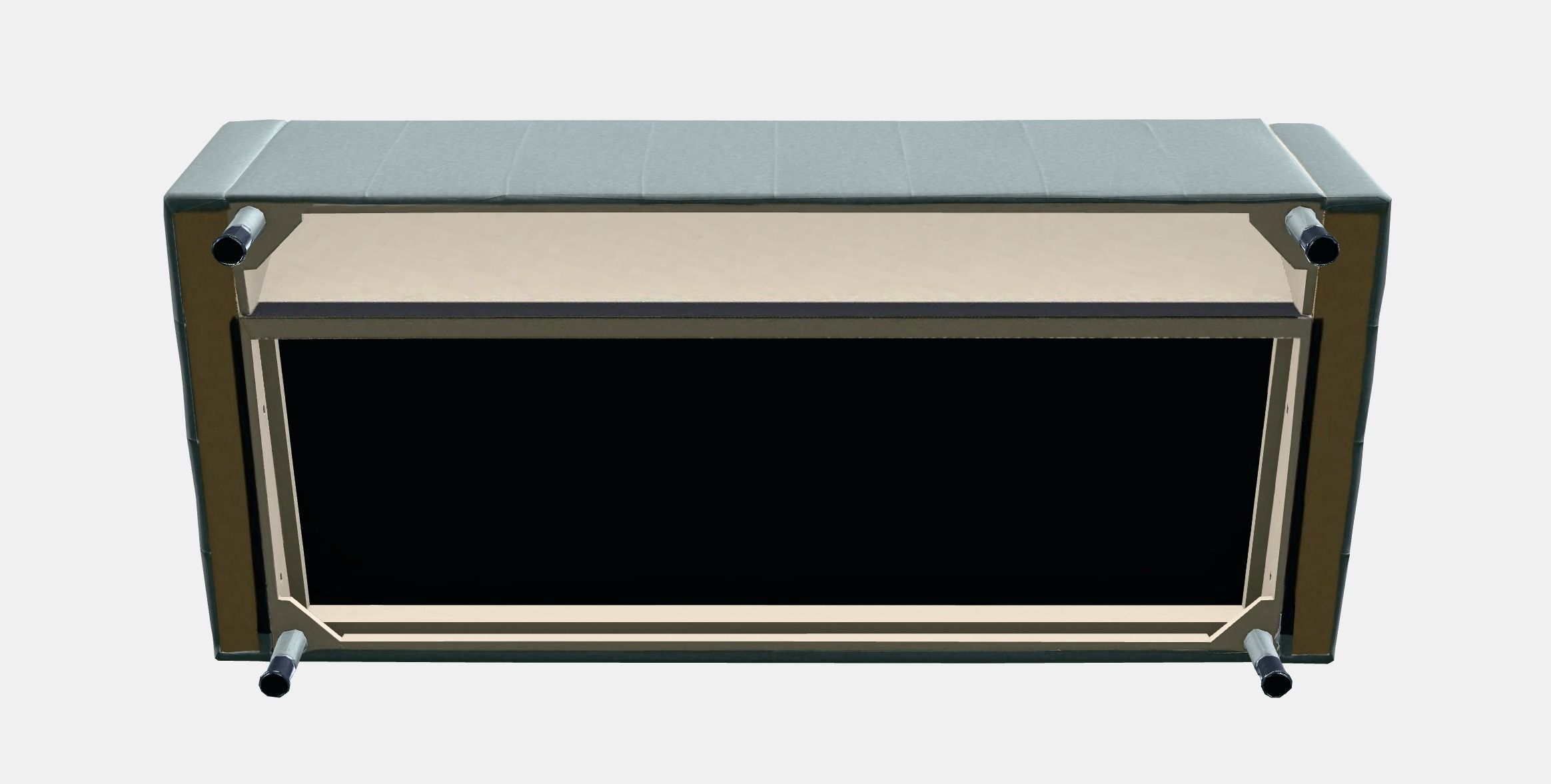 LANDSKRONA 3-seater sofa Low-poly 3D model_7