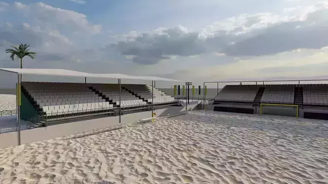 Beach Stadium-Beach soccer stadium 3D model
