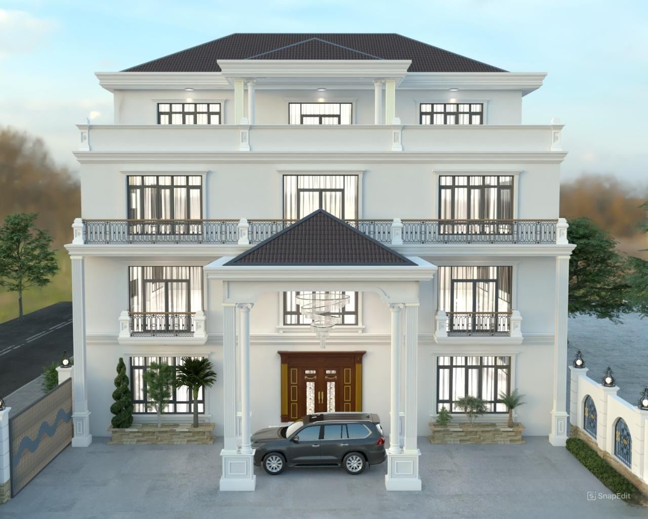 Modern Classic Home 3D model_2