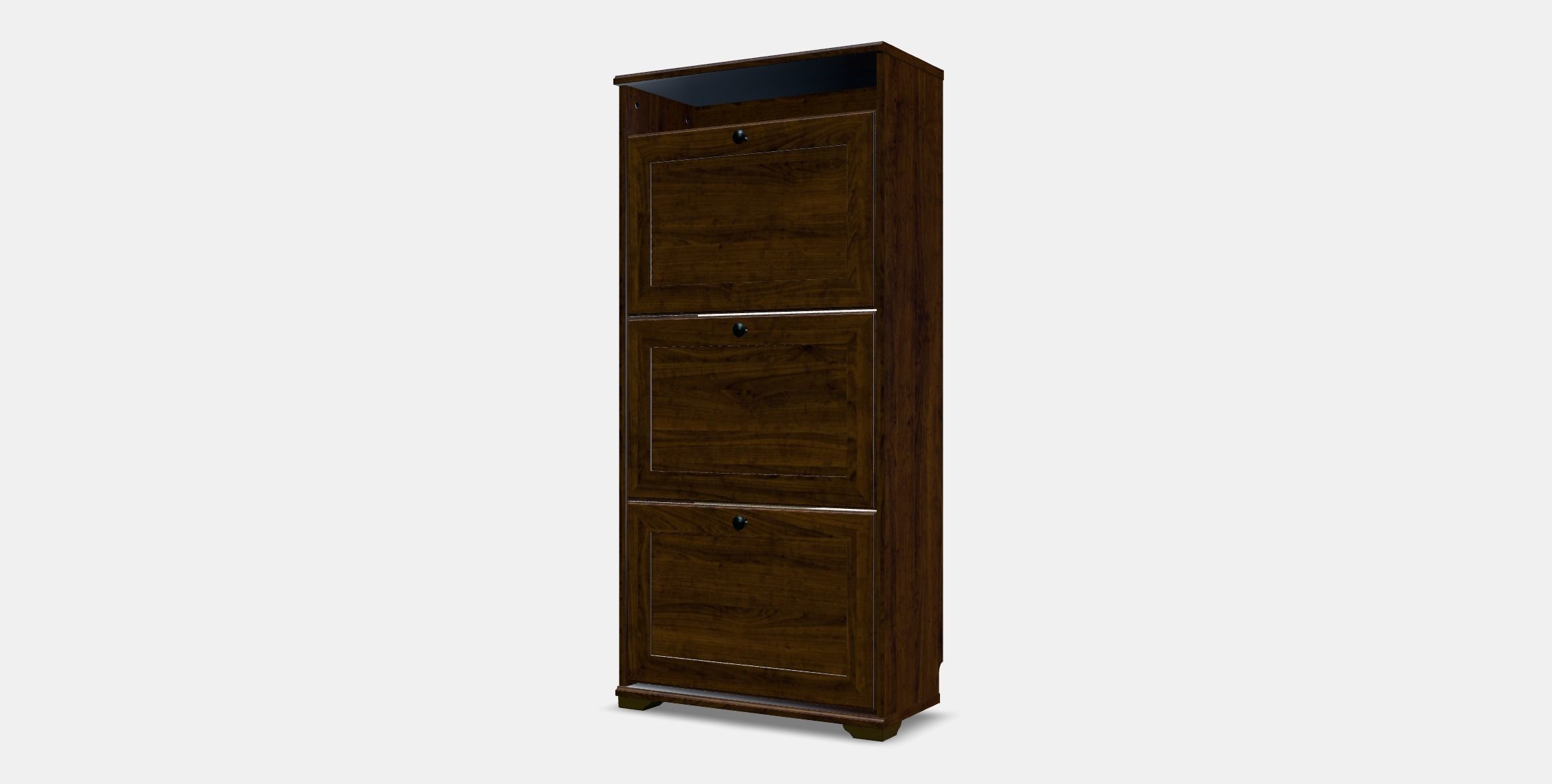 BRUSALI Shoe cabinet with 3 compartments 1 Low-poly 3D model_12