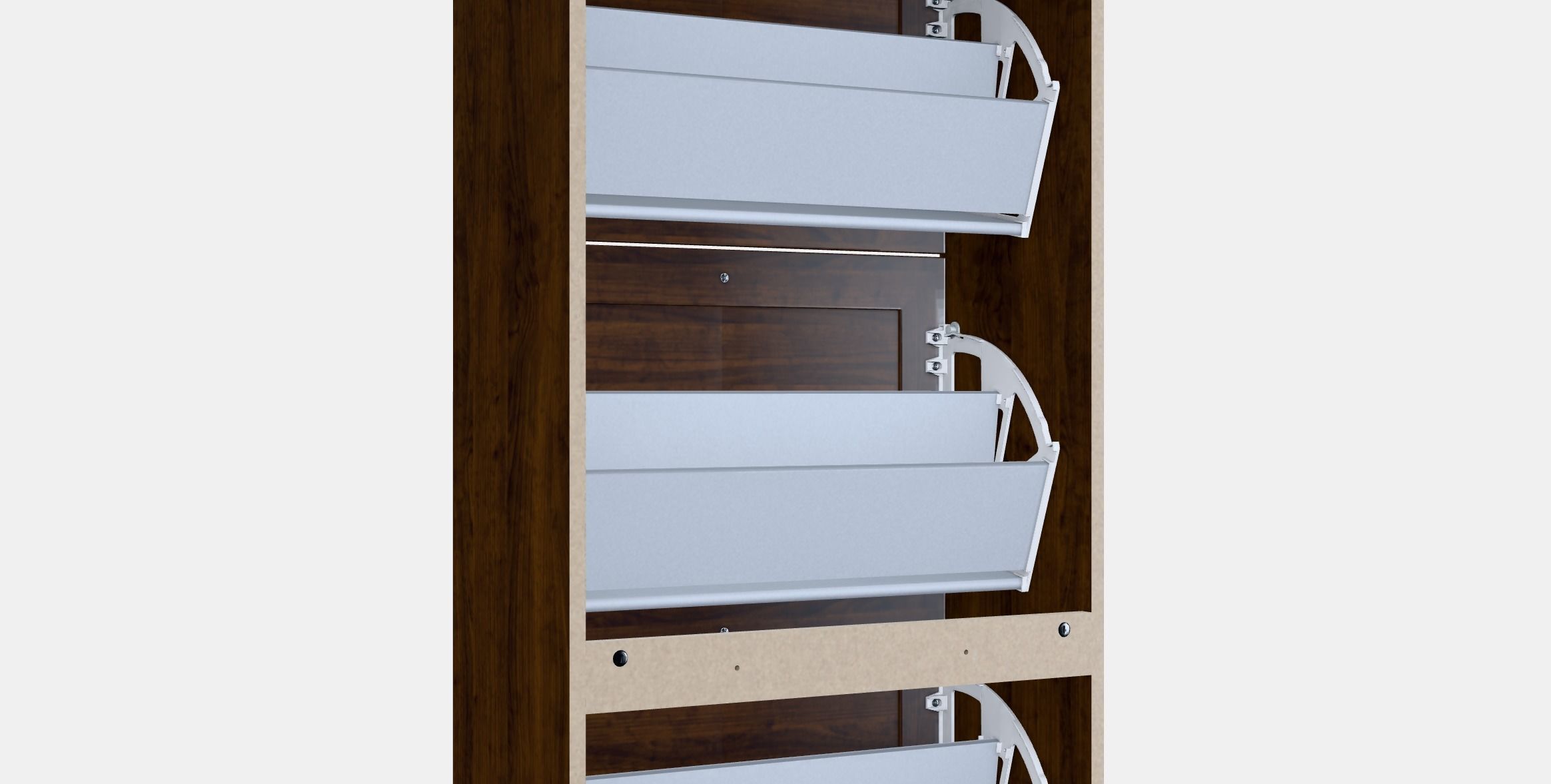 BRUSALI Shoe cabinet with 3 compartments 1 Low-poly 3D model_6