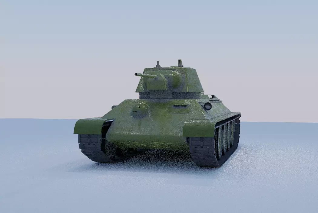 T-34 1942 Prop Free 3D model