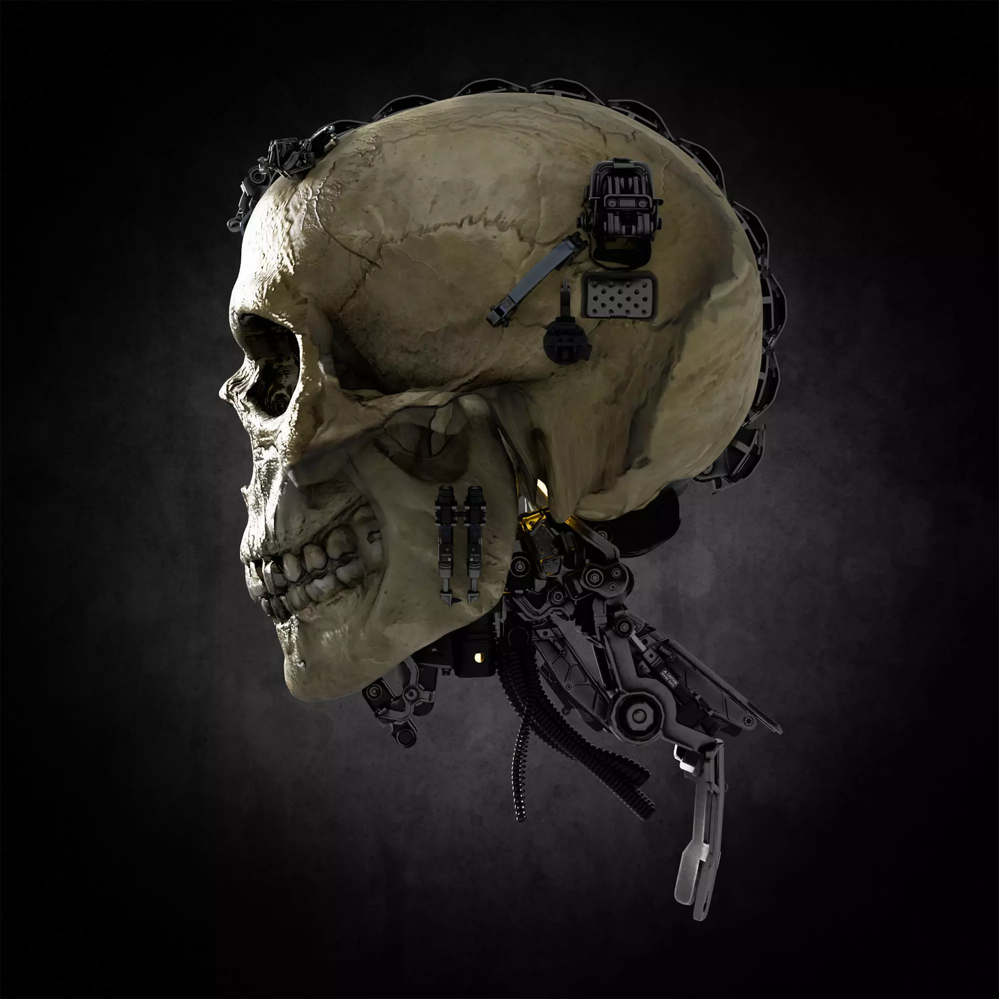 Cyberpunk Skull 3D model_0