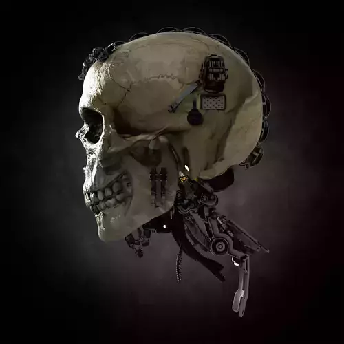 Cyberpunk Skull 3D model