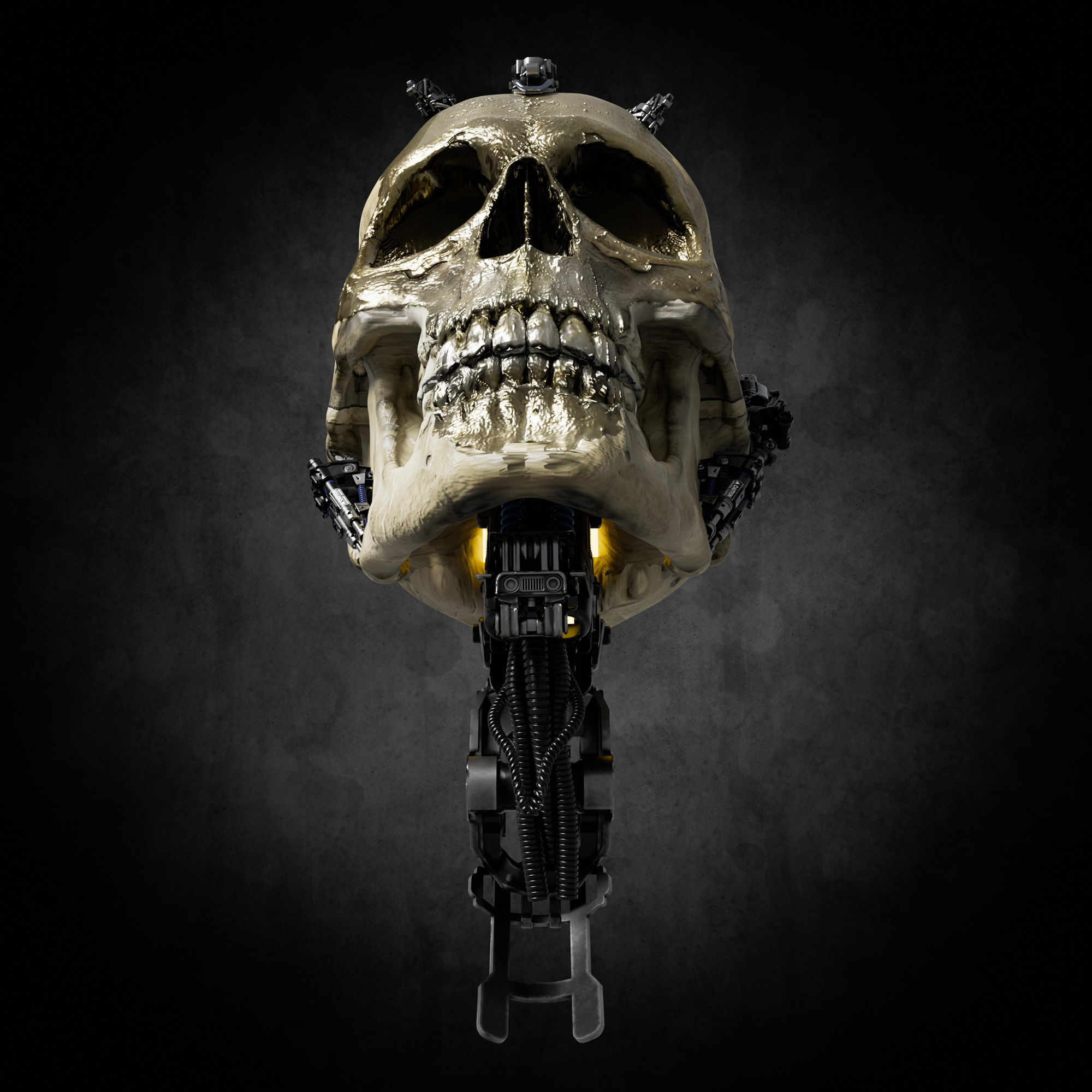 Cyberpunk Skull 3D model_1