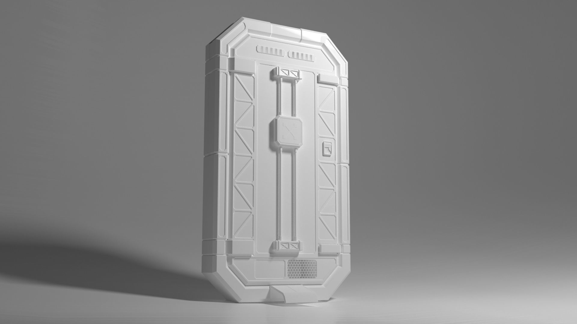 Sci -fi door v2 Free 3D model_4