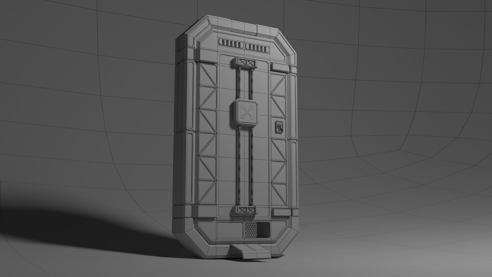 Sci -fi door v2 Free 3D model_5