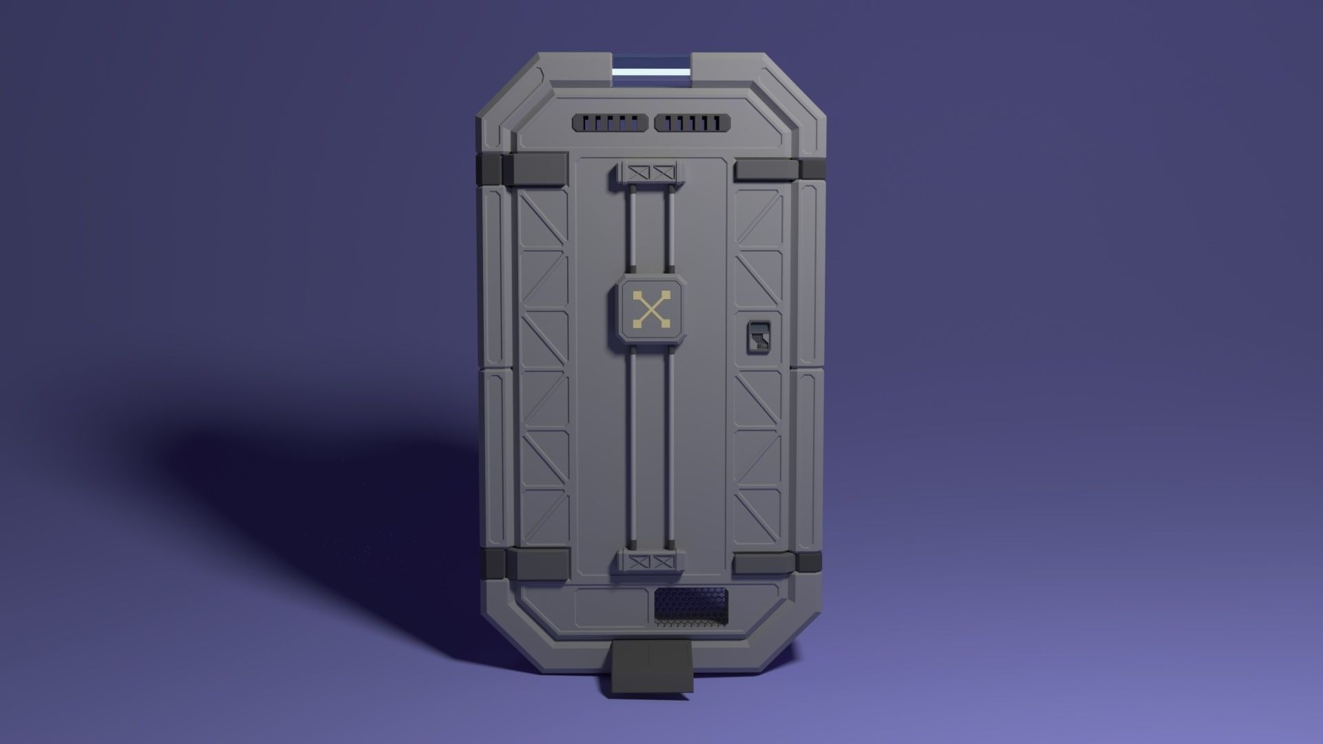 Sci -fi door v2 Free 3D model_2