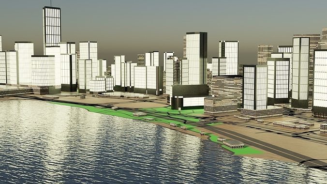Hongkong Citymap Building 3D model 4