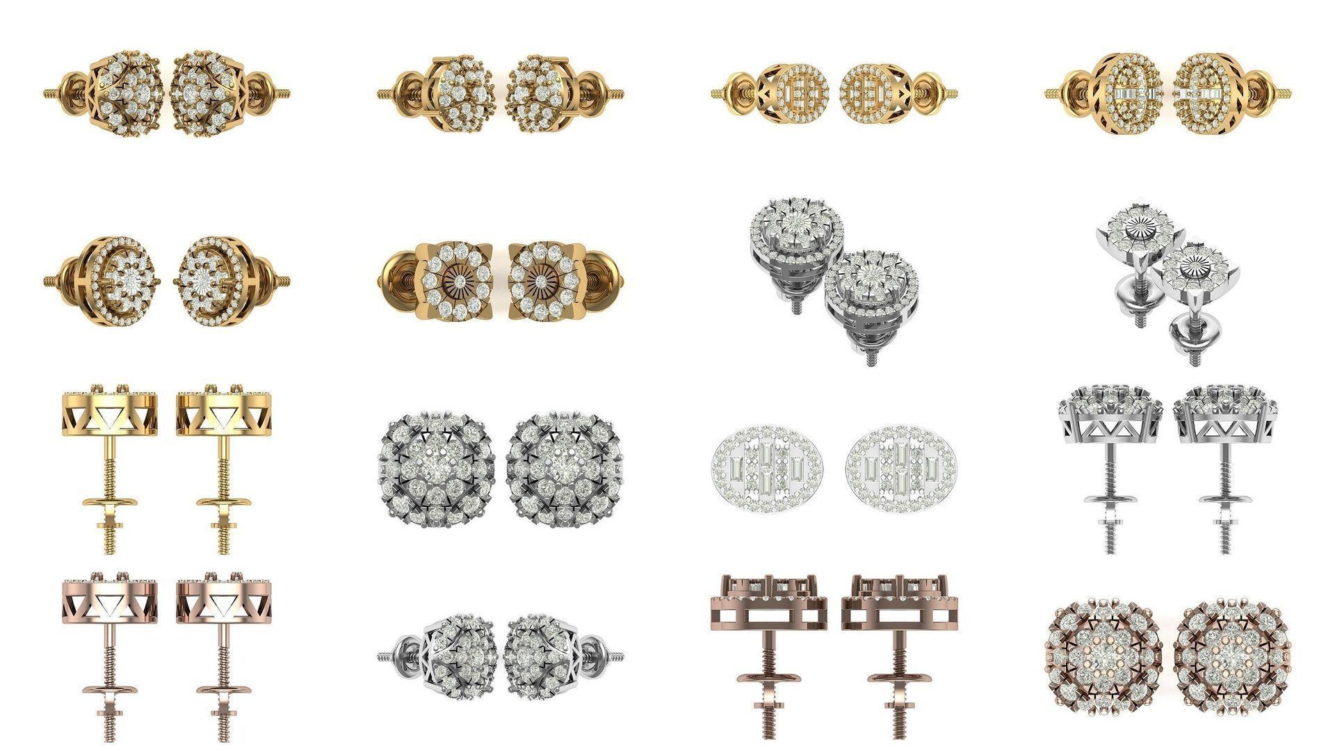 hip hop earring 3D Model Collection_3