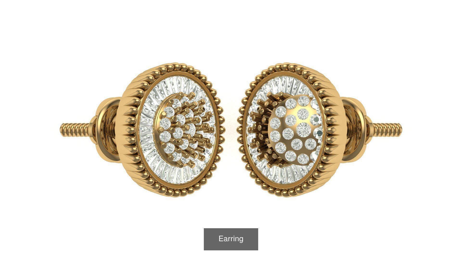 hip hop earring 3D Model Collection_27