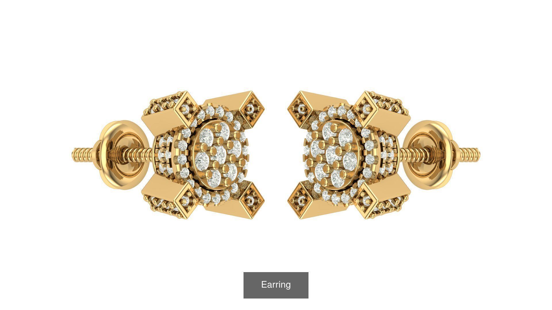 hip hop earring 3D Model Collection_14