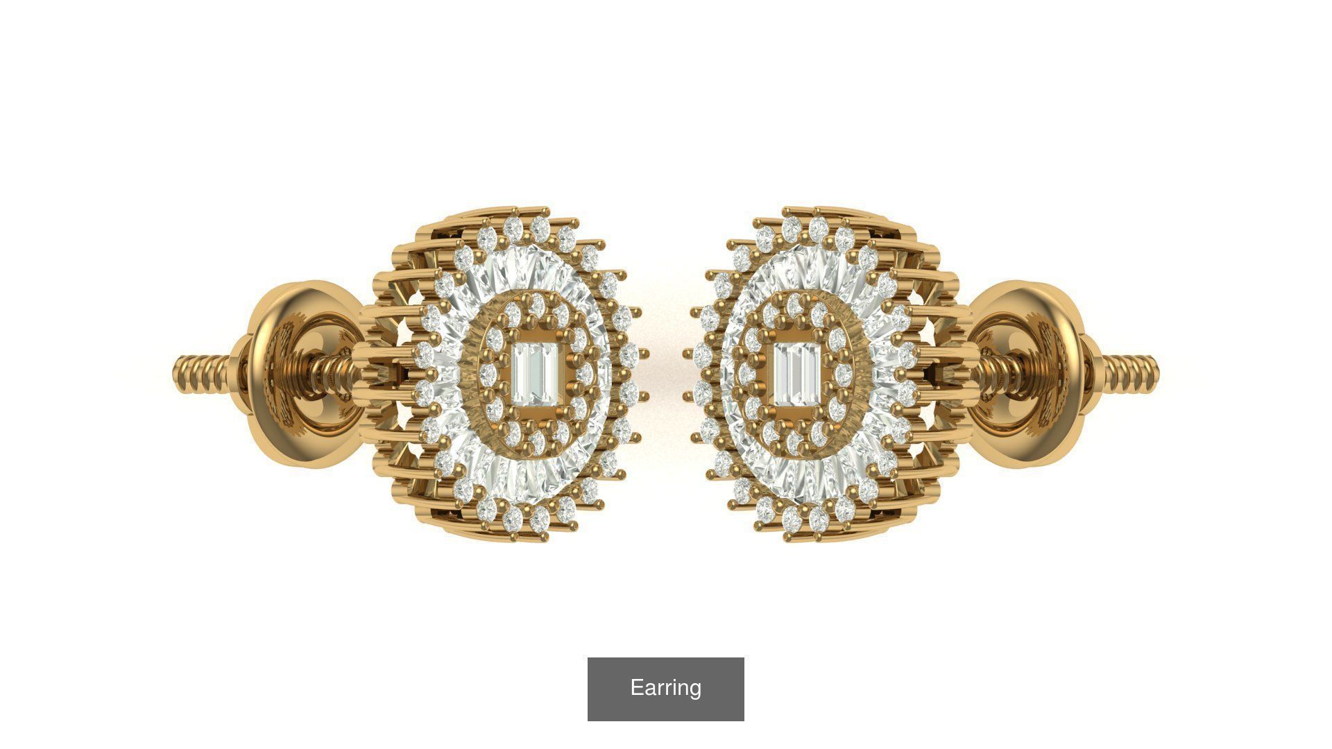 hip hop earring 3D Model Collection_21