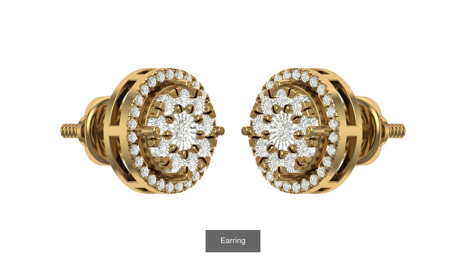 hip hop earring 3D Model Collection_6