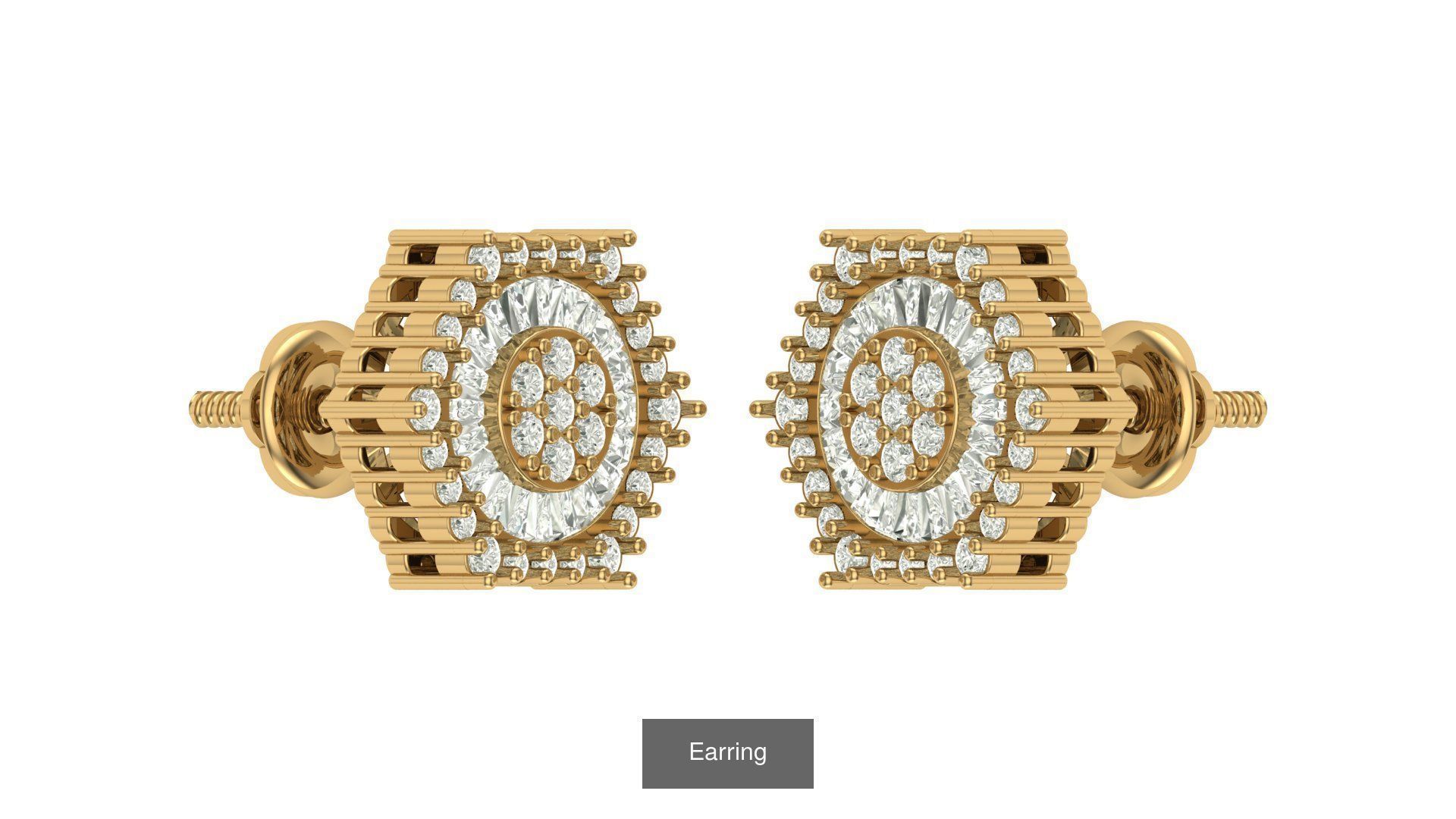 hip hop earring 3D Model Collection_15