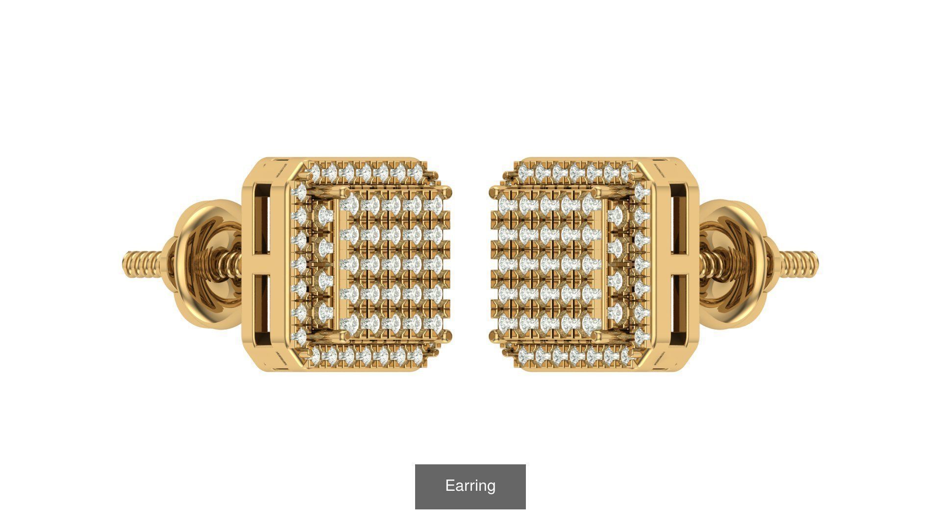 hip hop earring 3D Model Collection_13