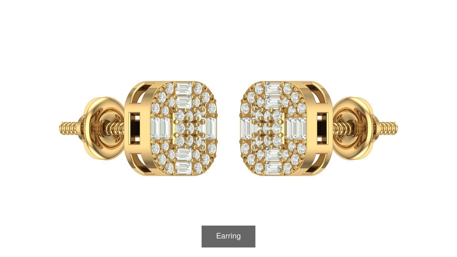 hip hop earring 3D Model Collection_20