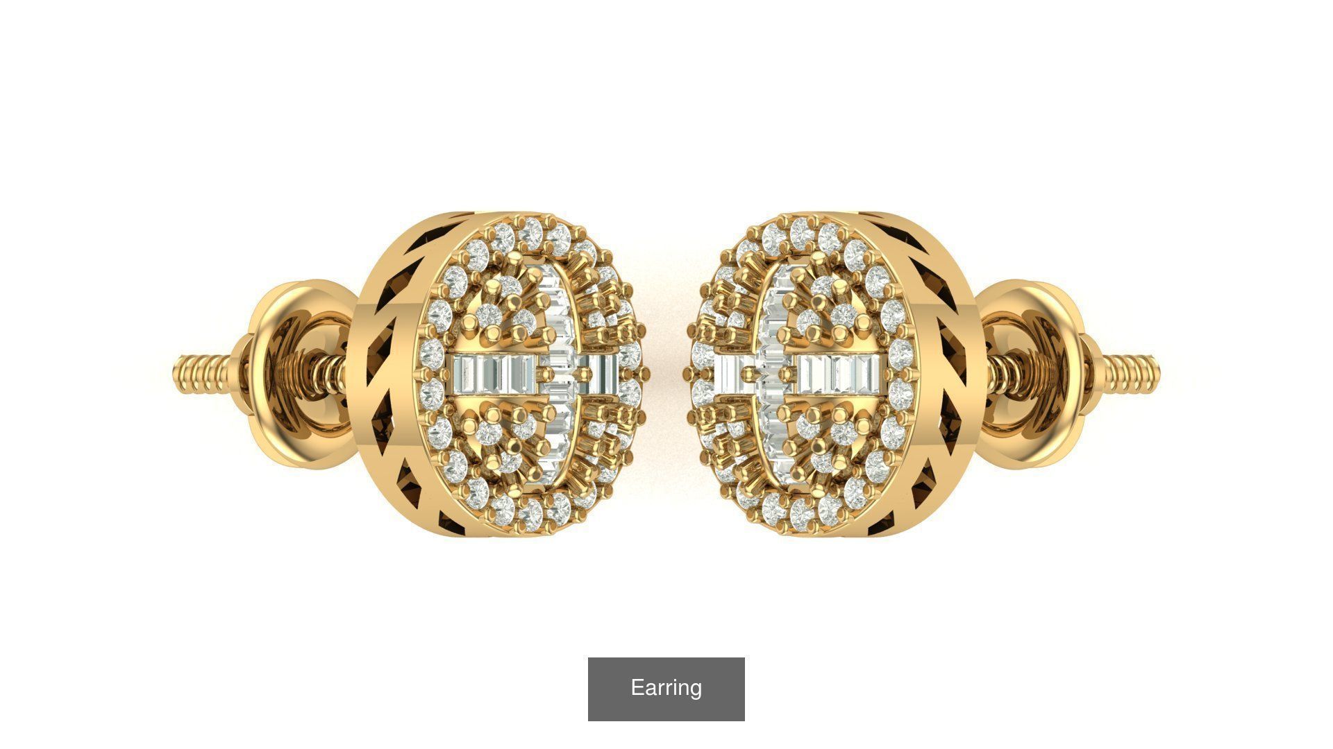 hip hop earring 3D Model Collection_7