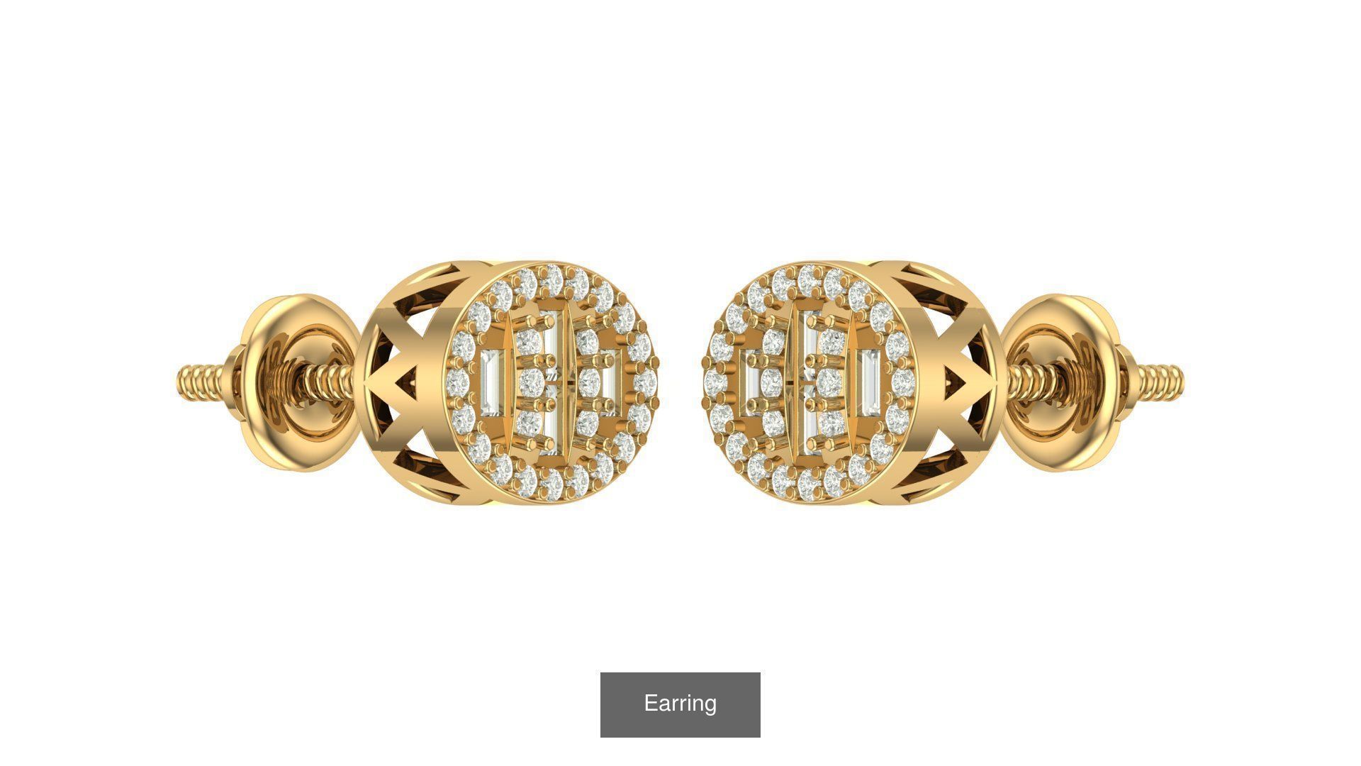 hip hop earring 3D Model Collection_8
