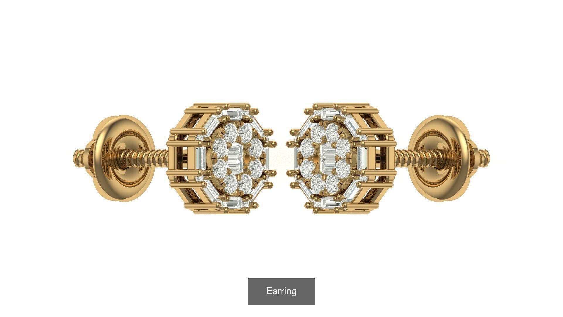 hip hop earring 3D Model Collection_24