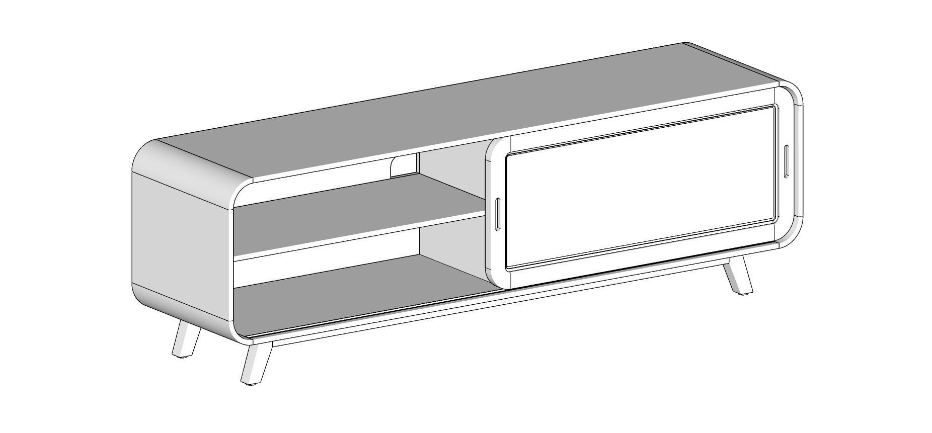 TV Stand Model 3D model_2