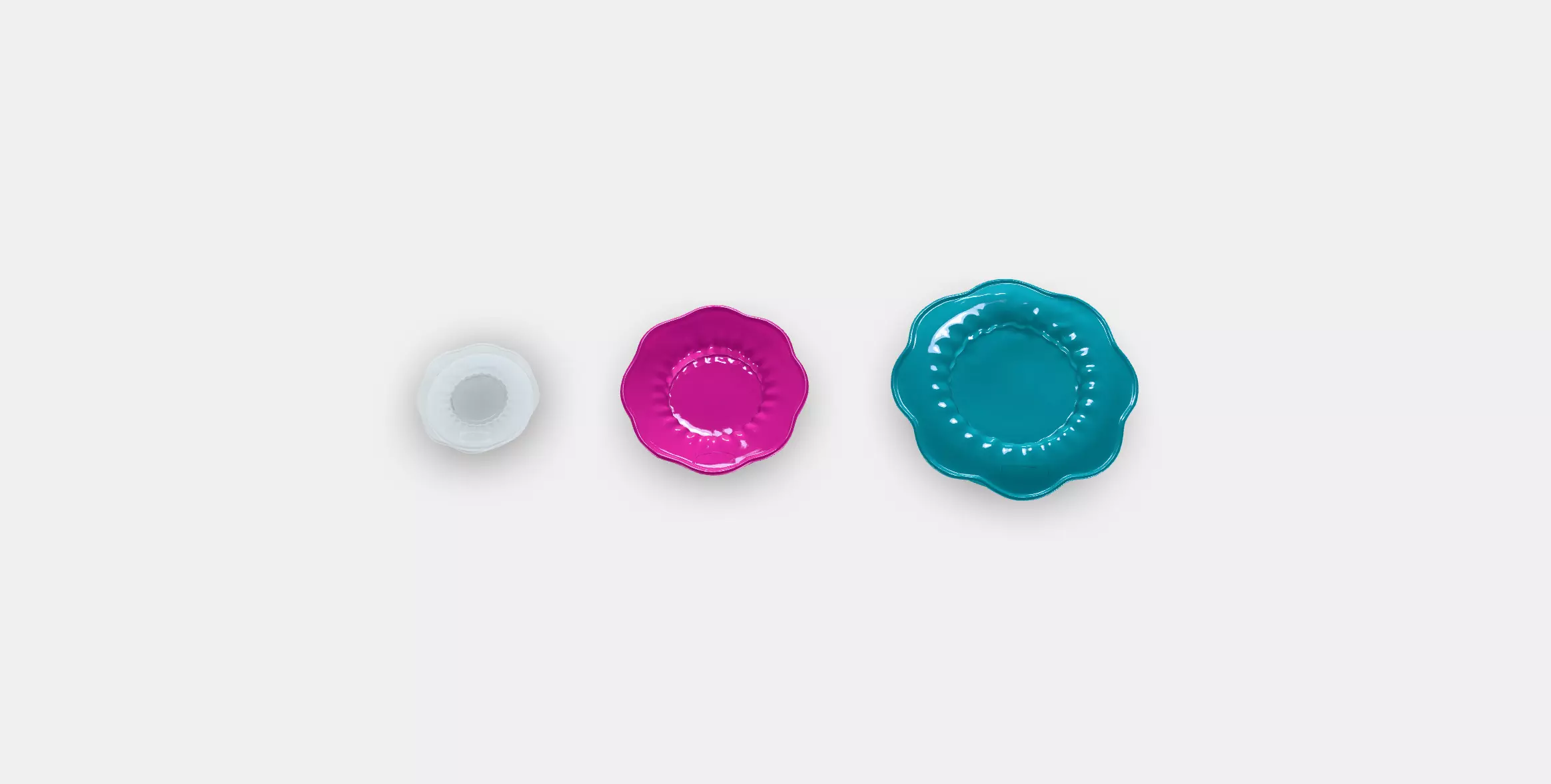 OVERMATT Food Lid Set of 3 Low-poly 3D model_0