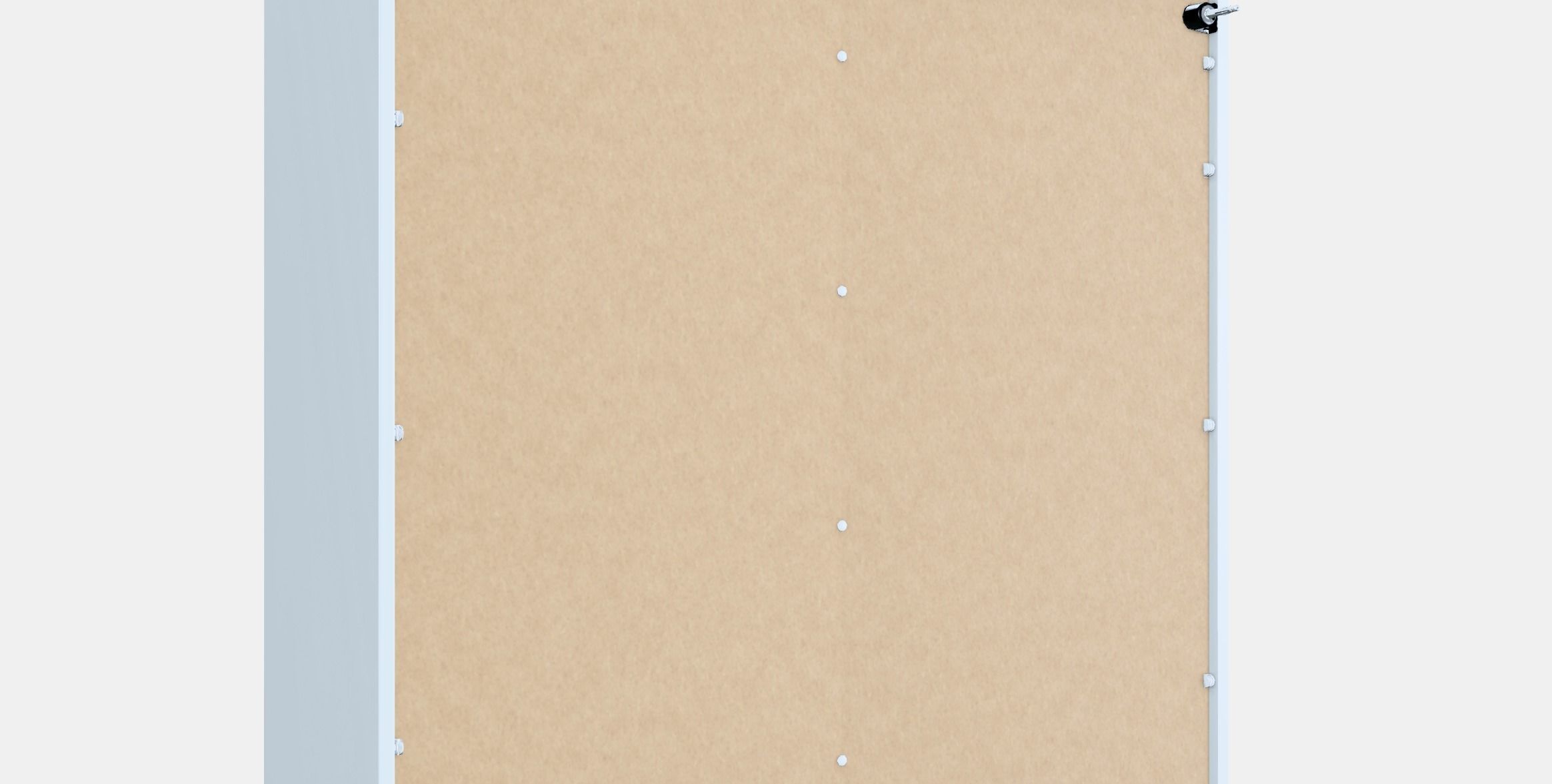 HAUGA Glass Door Cabinet Low-poly 3D model_5