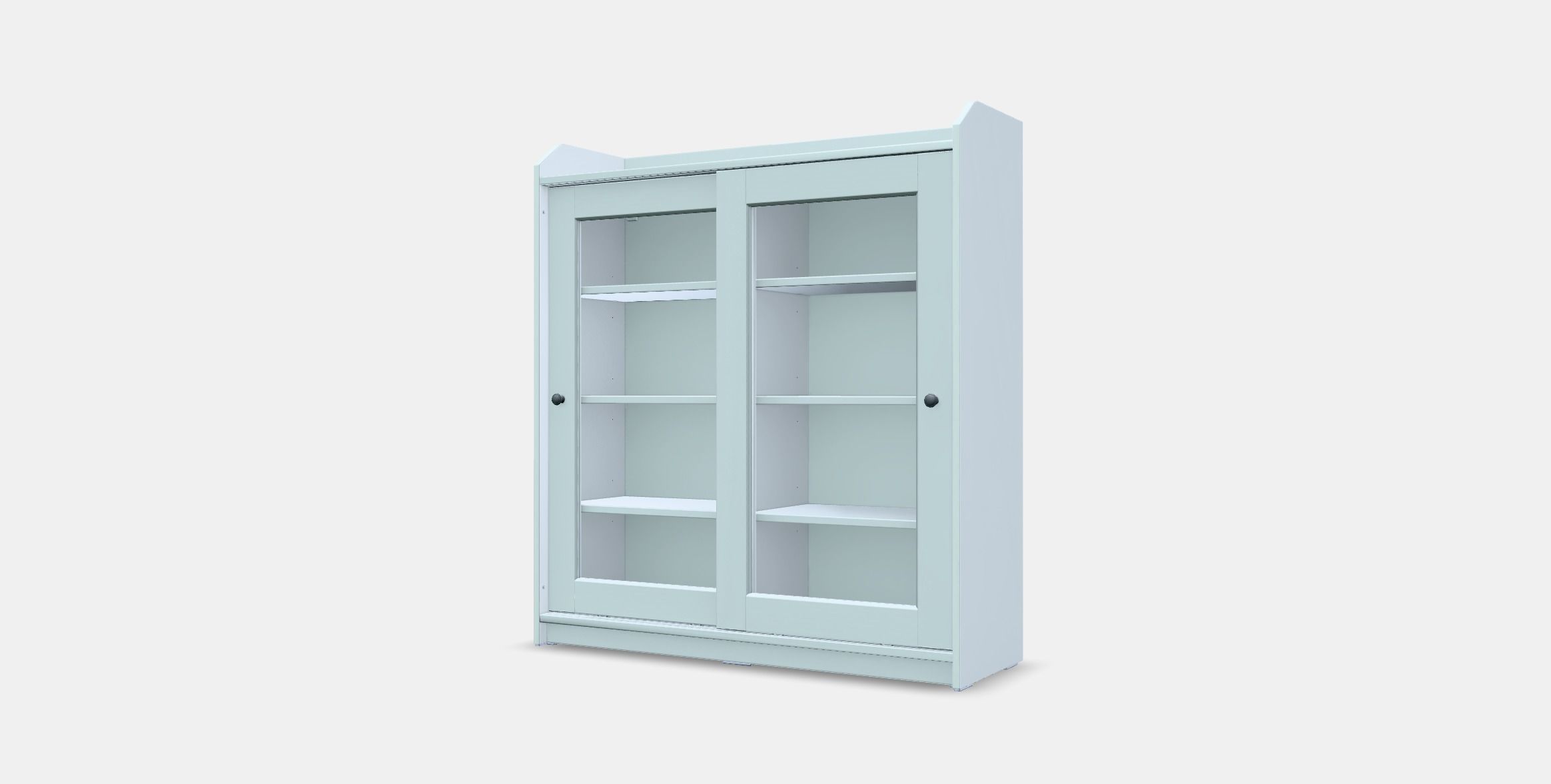 HAUGA Glass Door Cabinet Low-poly 3D model_11