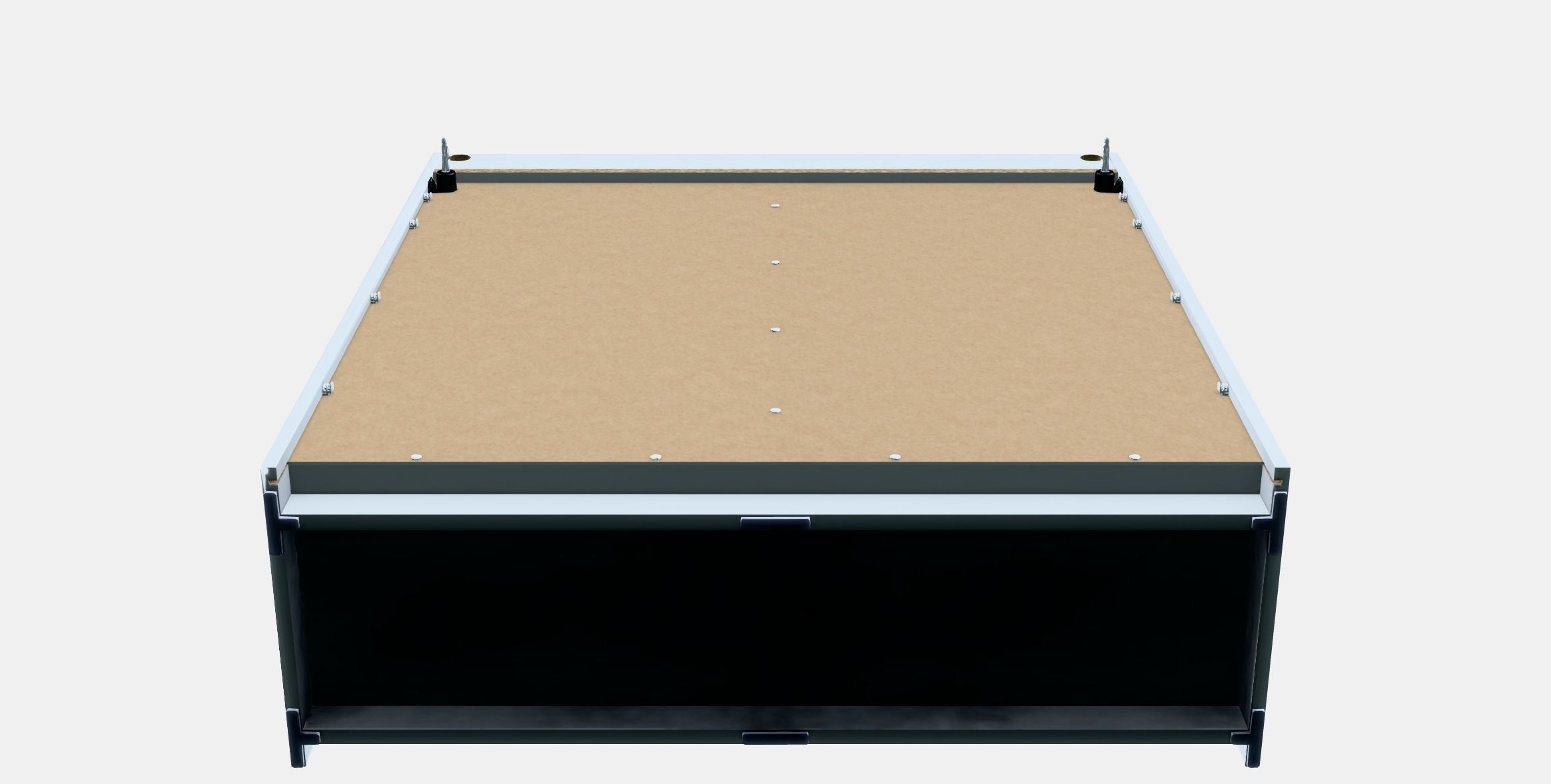 HAUGA Glass Door Cabinet Low-poly 3D model_12