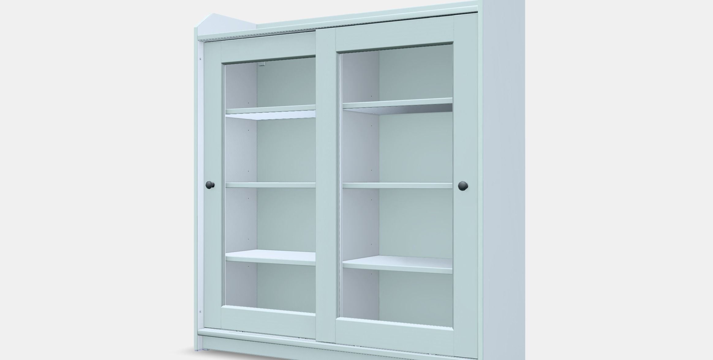 HAUGA Glass Door Cabinet Low-poly 3D model_13
