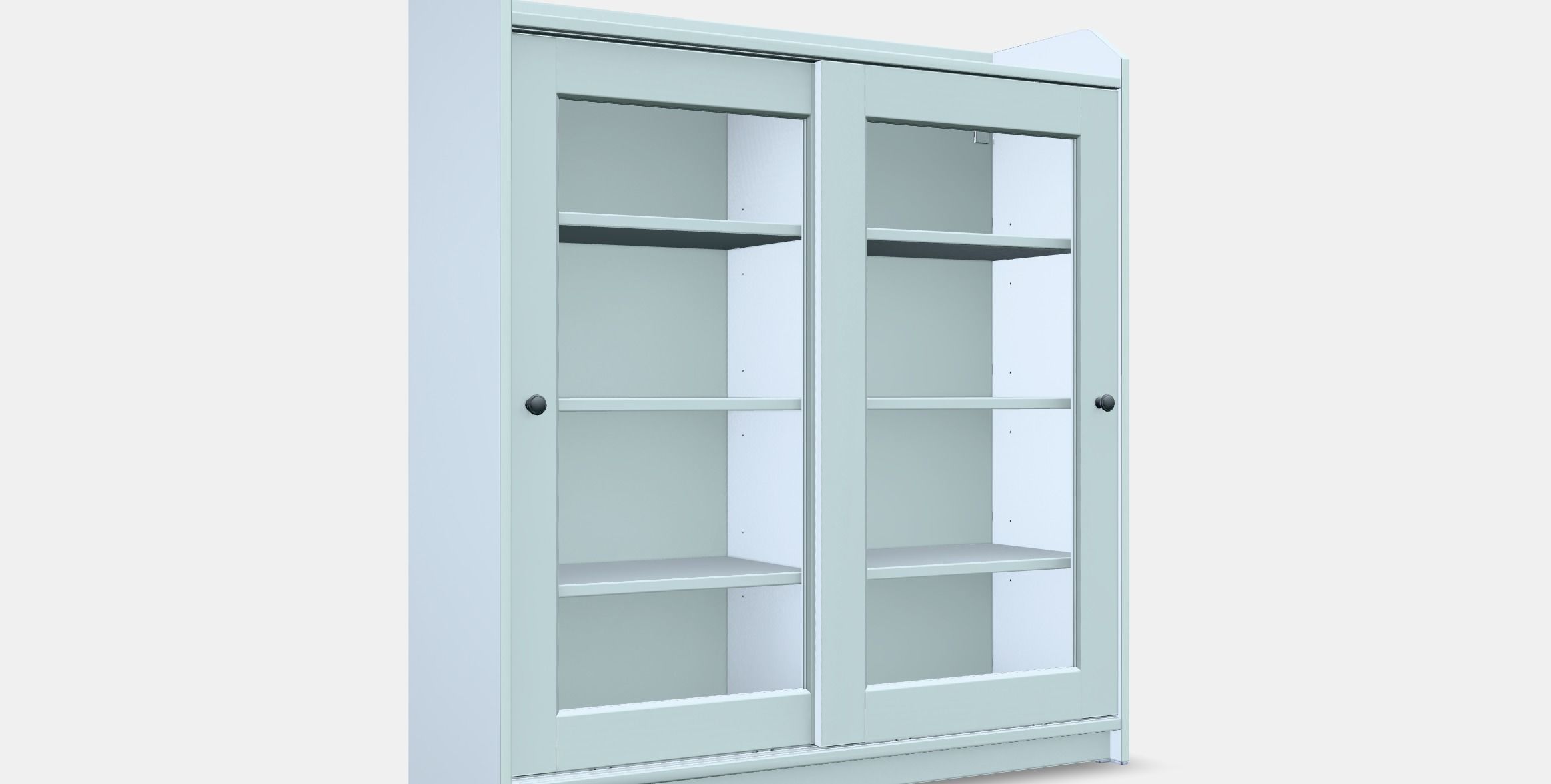 HAUGA Glass Door Cabinet Low-poly 3D model_8