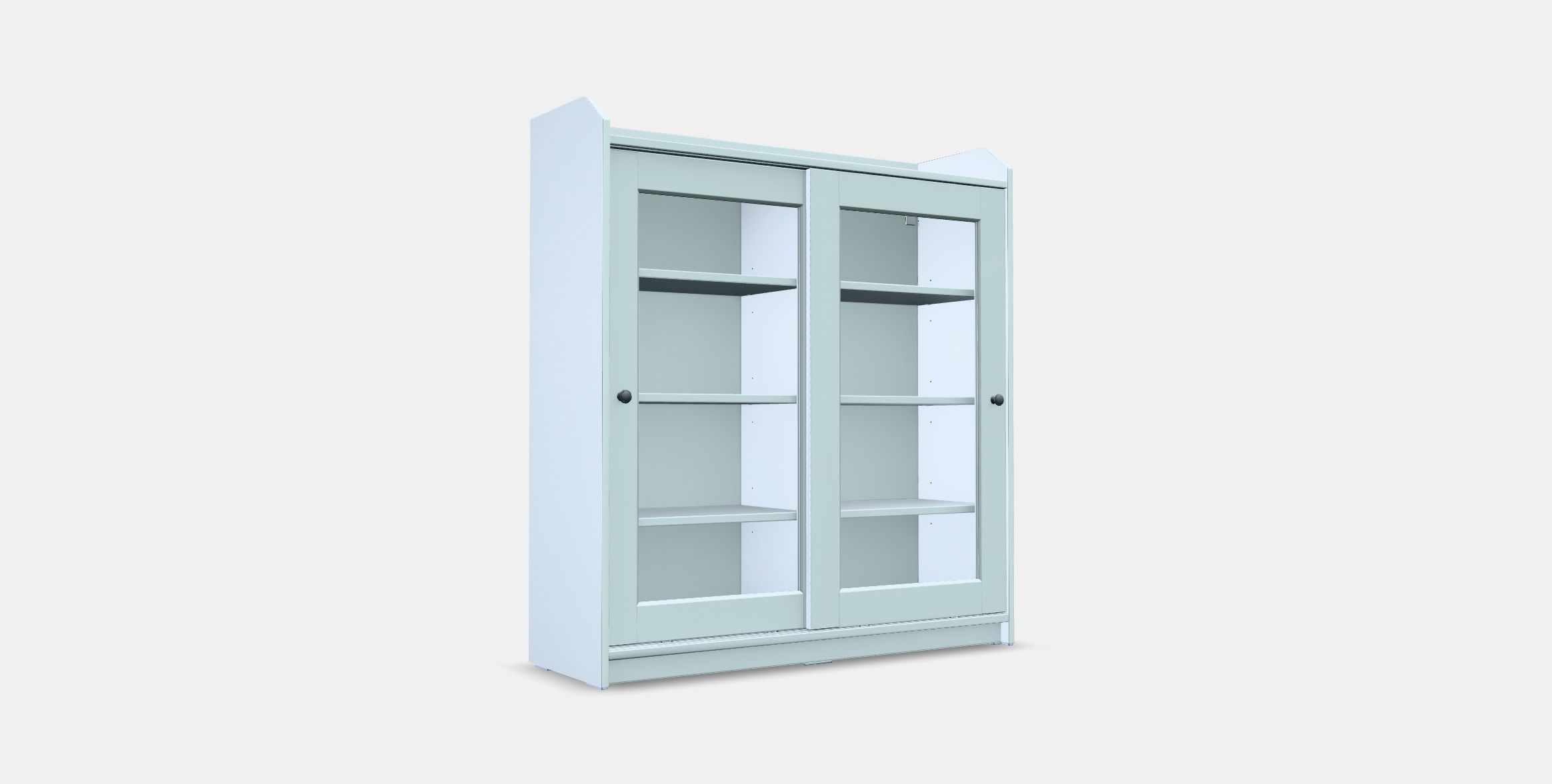 HAUGA Glass Door Cabinet Low-poly 3D model_2