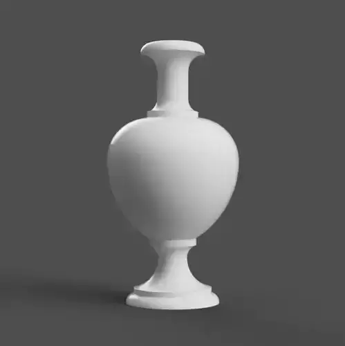 classic vase for 3D print - cnc lathe - 3D scene