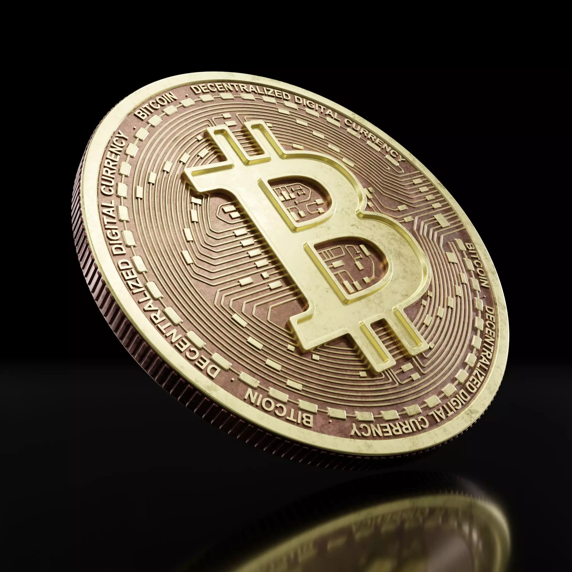 High Detail Bitcoin Token-coin 3D model 3D model