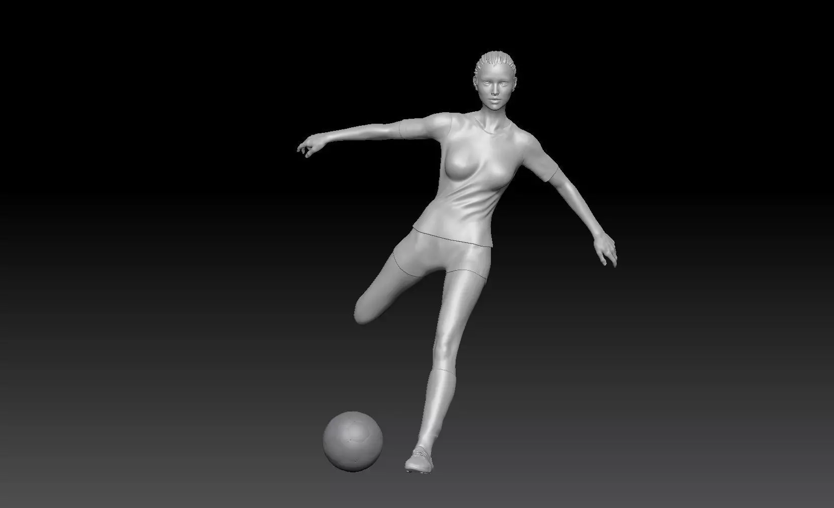 SOCCER GIRL 2 3D print model_0