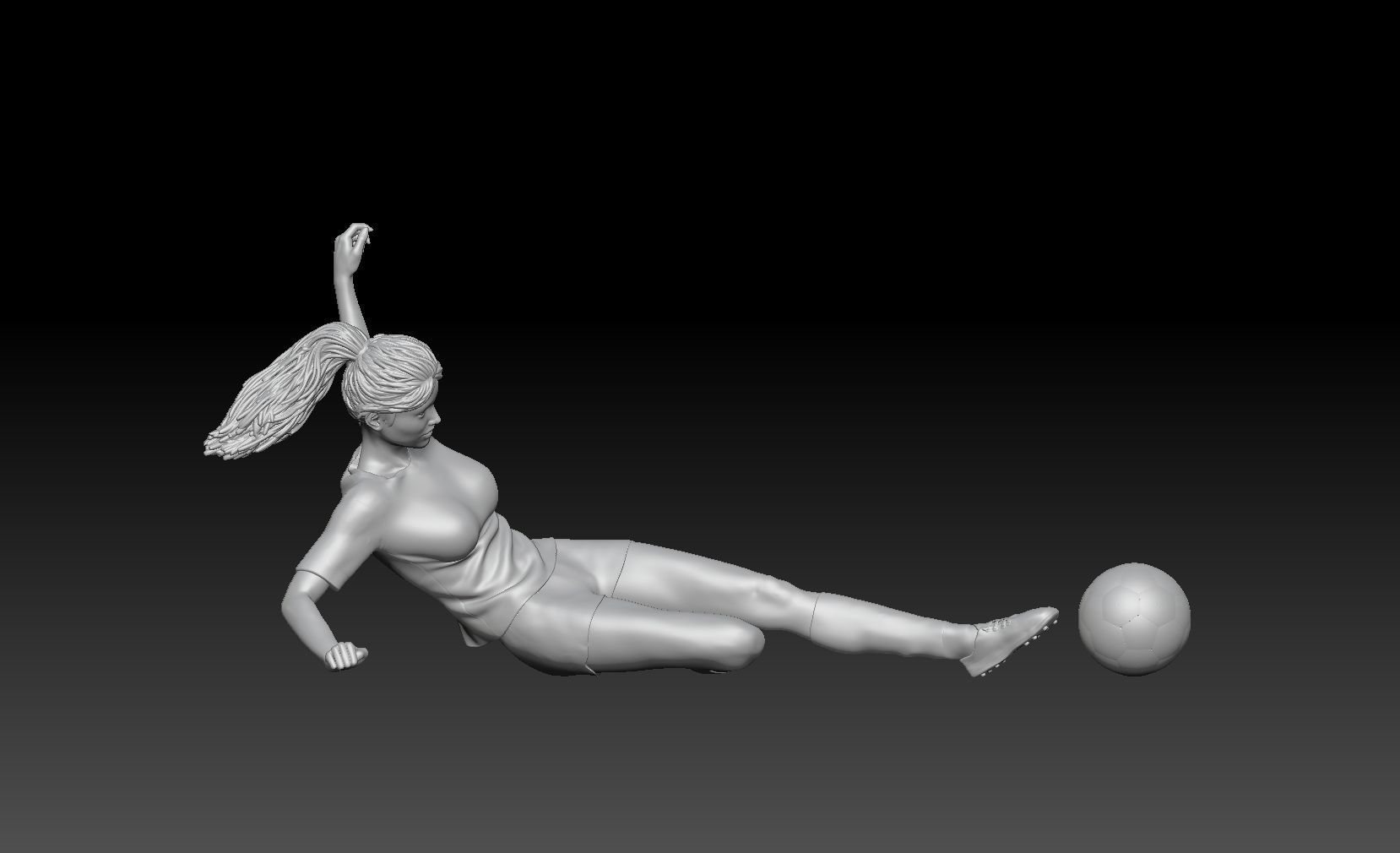 SOCCER GIRL 4 3D print model_3