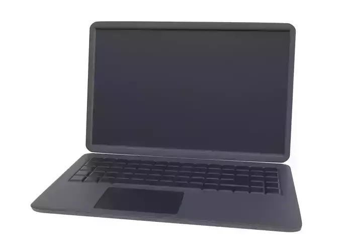 Cartoon laptop 3D model