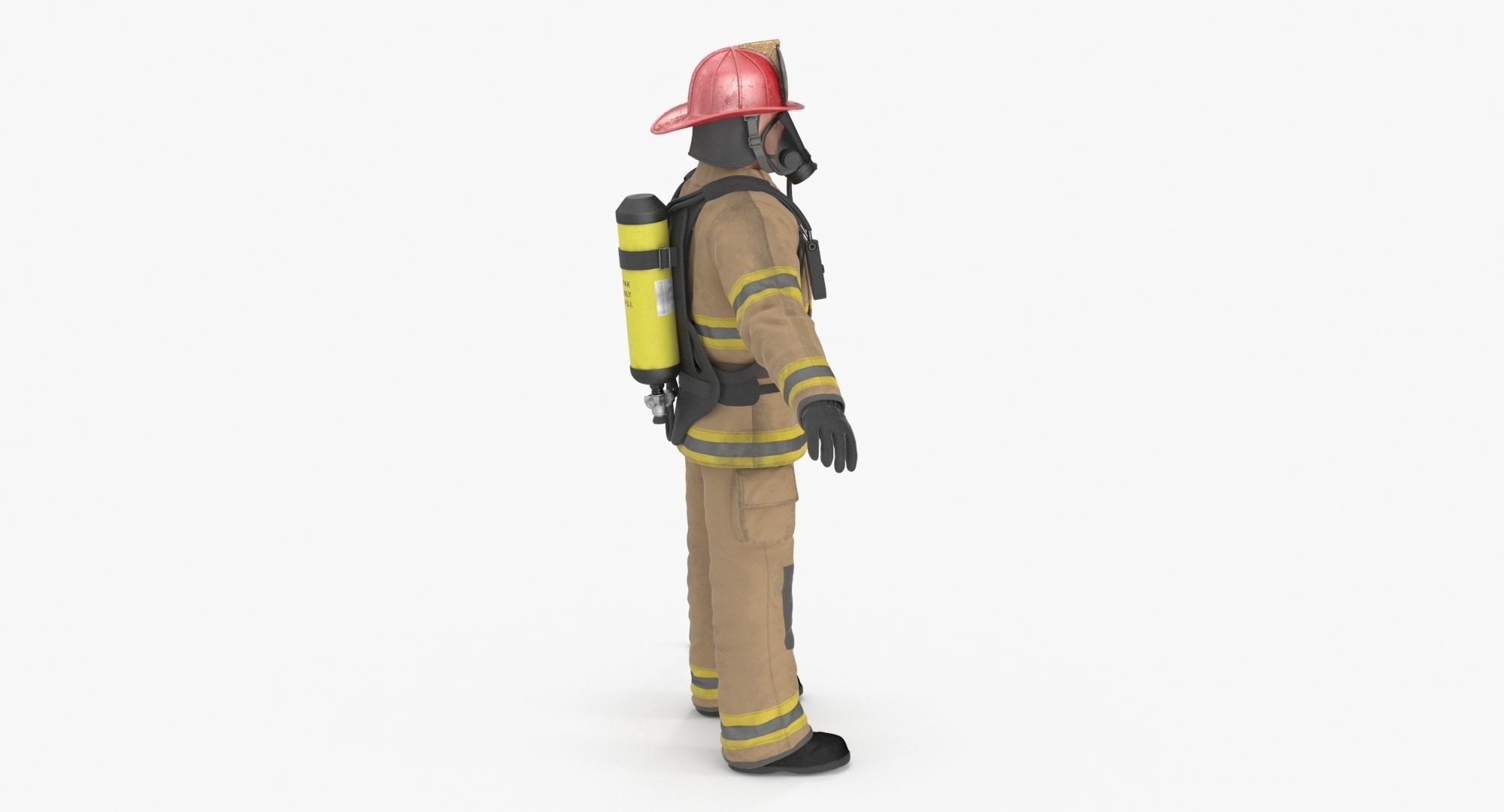 Firefighter Clean Low-poly 3D model_7