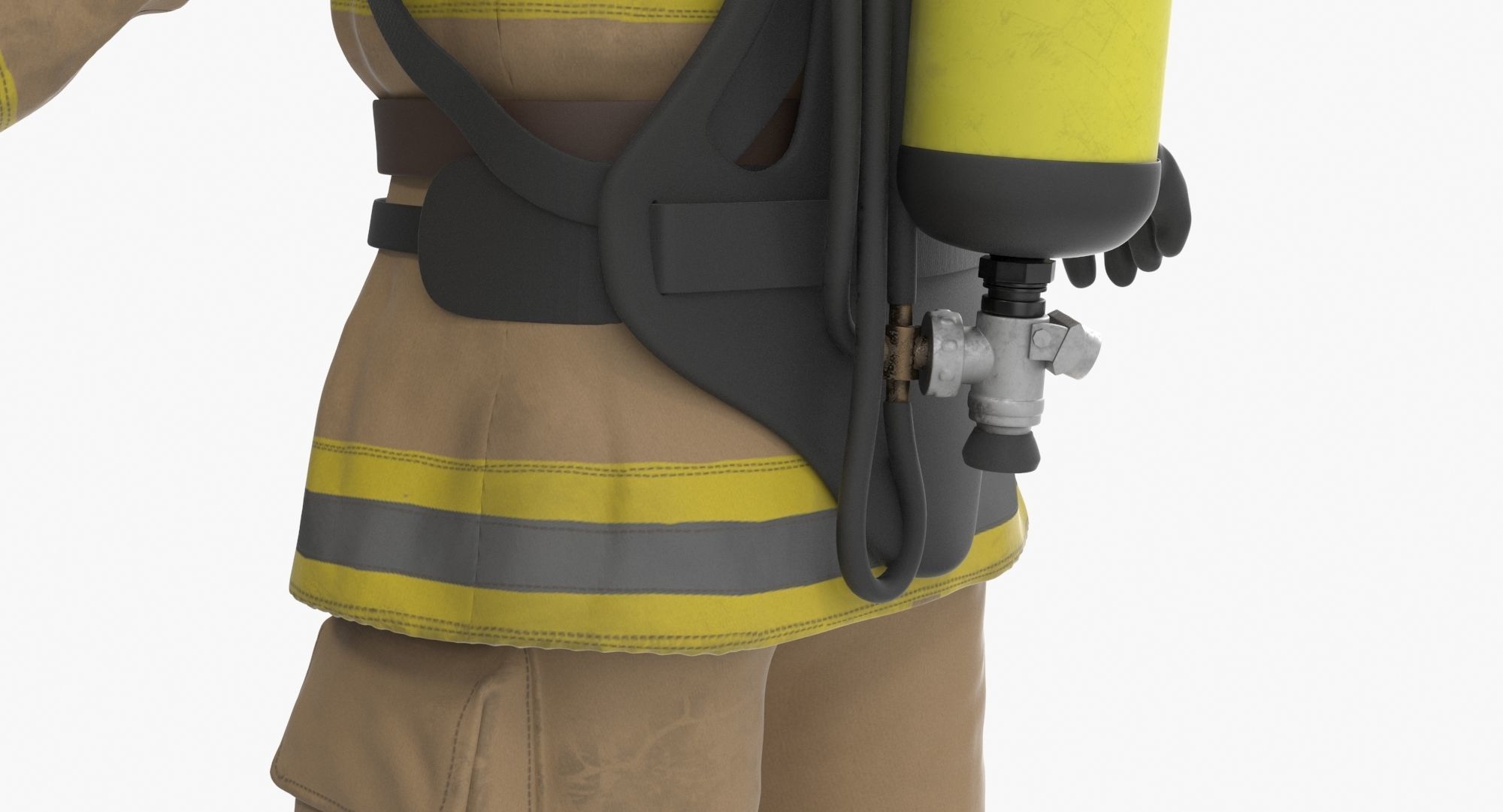 Firefighter Clean Low-poly 3D model_10